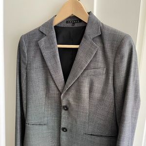 Theory Women's Wool Blend Blazer Grey (Size 0)